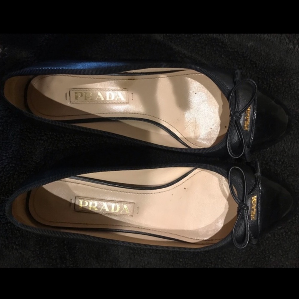 Prada black ballet flats
